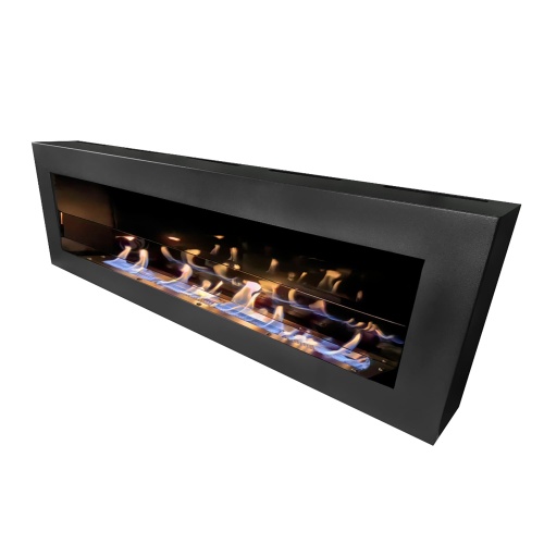 Биокамин "Русский огонь" Лофт 1800N настенный с декоративным стеклом (стемалитом)