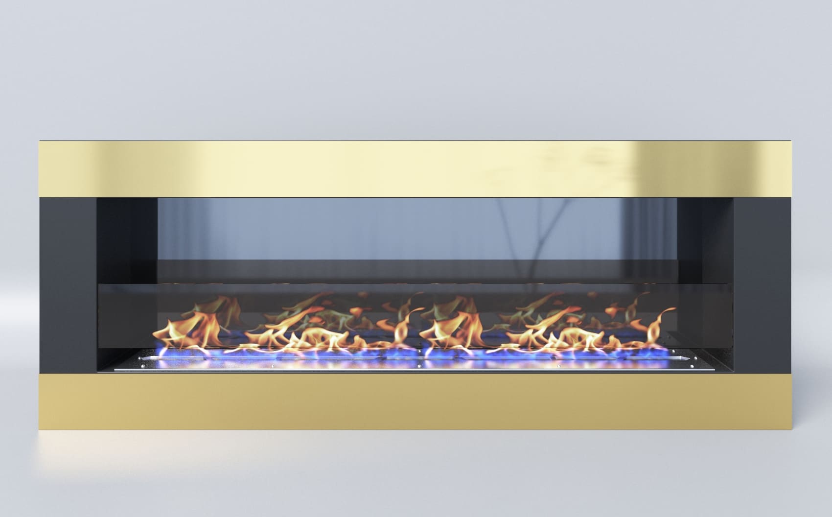 Биокамин "Русский огонь" Голд 1500V встраиваемый с защитным и декоративным стеклом по цене 62 150 руб.