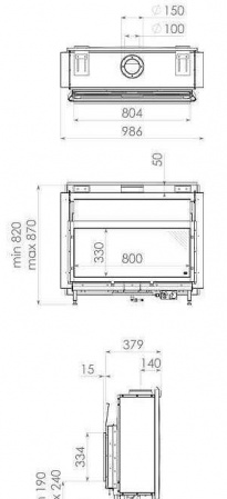 Газовый камин DRU Metro 80XT RCH Газовый камин DRU Metro 80XT RCH