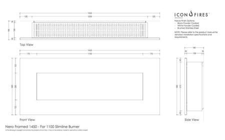 Настенный биокамин Nero 1450B по цене 332 200 руб.