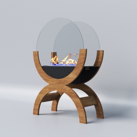 Биокамин напольный "Русский огонь" Санрайз макс коричневый по цене 29 900 руб.