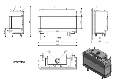 Газовая топка Kratki LEO/P/100/LPG (балонный газ) Газовая топка Kratki LEO/P/100/LPG (балонный газ)